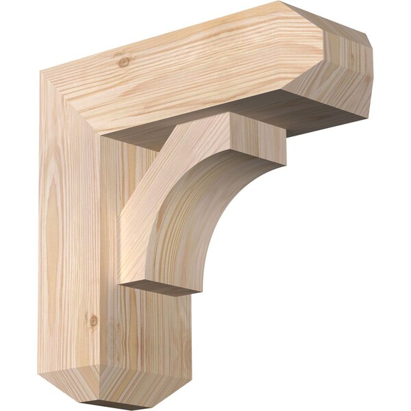 Ekena Millwork Westlake Craftsman Smooth Bracket w/ Offset Brace, Douglas Fir, 5 1/2"W x 14"D x 14"H BKT0604X14X14WTL04SDF - main